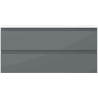 Mexen Orio Badezimmerschrank 100 cm mit Waschbecken Vela, 2 Schubladen, grafit matt/weiß matt - 91A10-10047-2-BFF66-W23M01