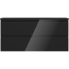 Mexen Orio Badezimmerschrank 100 cm mit Waschbecken Vela, 2 Schubladen, Schwarz Glanz/Schwarz Matt - 91A10-10047-2-BFF70-W23M71