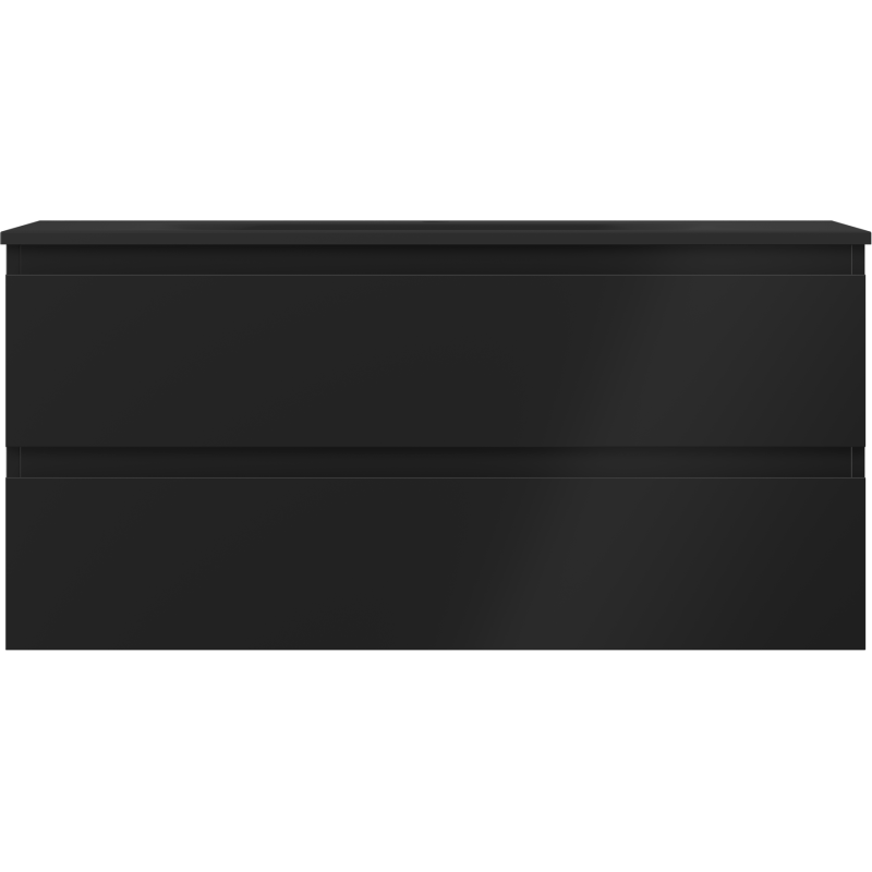 Mexen Orio Badezimmerschrank 100 cm mit Waschbecken Vela, 2 Schubladen, schwarz matt - 91A10-10047-2-BFF71-W23M71