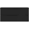 Mexen Orio Badezimmerschrank 100 cm mit Waschbecken Vela, 2 Schubladen, schwarz matt - 91A10-10047-2-BFF71-W23M71