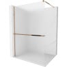 Mexen Kioto+ Duschwand mit Ablage Walk-in 100 x 200 cm, Frostglas, Roségold - 800-100-121-60-30