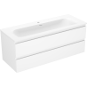 Mexen Orio Waschbeckenschrank 120 cm mit Waschbecken Vela, 2 Schubladen, weiß matt - 91A10-12047-2-BFF01-W23M01