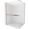 Mexen Kioto+ Duschwand mit Ablage Walk-in 80 x 200 cm, mattiert, Roségold - 800-080-121-60-30