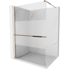 Mexen Kioto+ Duschwand mit Regal Walk-in 70 x 200 cm, transparent/matt, Roségold - 800-070-121-60-35
