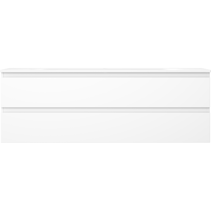 Mexen Orio Badezimmerschrank 140 cm mit Waschbecken Vela, 2 Schubladen, weiß matt - 91A10-14047-2-BFF01-W23M01