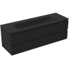 Mexen Orio Badezimmerunterschrank 140 cm mit Waschbecken Vela, 2 Schubladen, schwarz matt - 91A10-14047-2-BFF71-W23M71