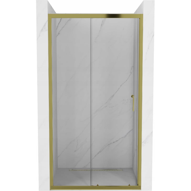 Mexen Apia Duschschiebetür 100 cm, transparent, gold - 845-100-000-50-00