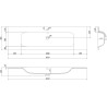 Mexen Orio Badezimmerschrank 160 cm mit Waschbecken Vela, 2 Schubladen, Graphit matt/weiß matt - 91A10-16047-2-BFF66-W23M01
