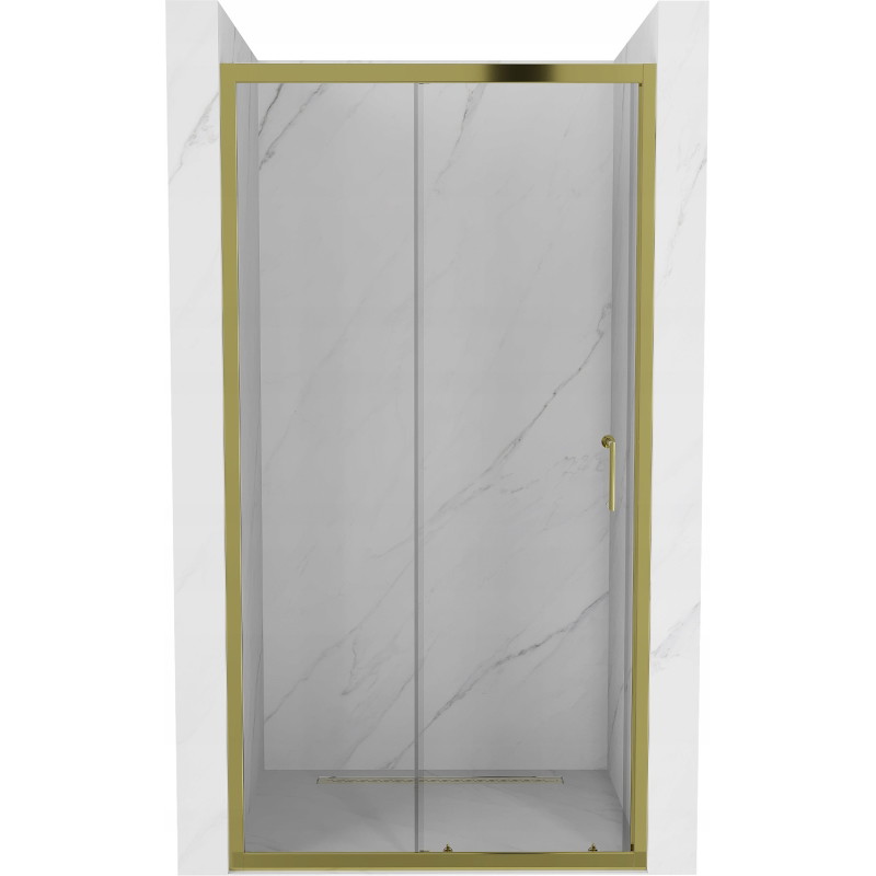 Mexen Apia Schiebetür Dusche 110 cm, transparent, gold - 845-110-000-50-00