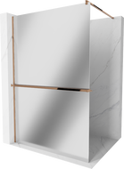 Mexen Kioto+ Duschwand mit Ablage Walk-in, 70 x 200 cm, Spiegel, Roségold - 800-070-121-60-50