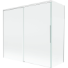 Mexen Rox Badewannenabtrennung 2-teilig verschiebbar 170 + 80 x 150 cm, transparent, weiß - 8C9-170-080-20-00