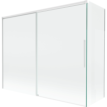 Mexen Rox Duschabtrennung 2-flügelig, verschiebbar 190 + 80 x 150 cm, transparent, weiß - 8C9-190-080-20-00