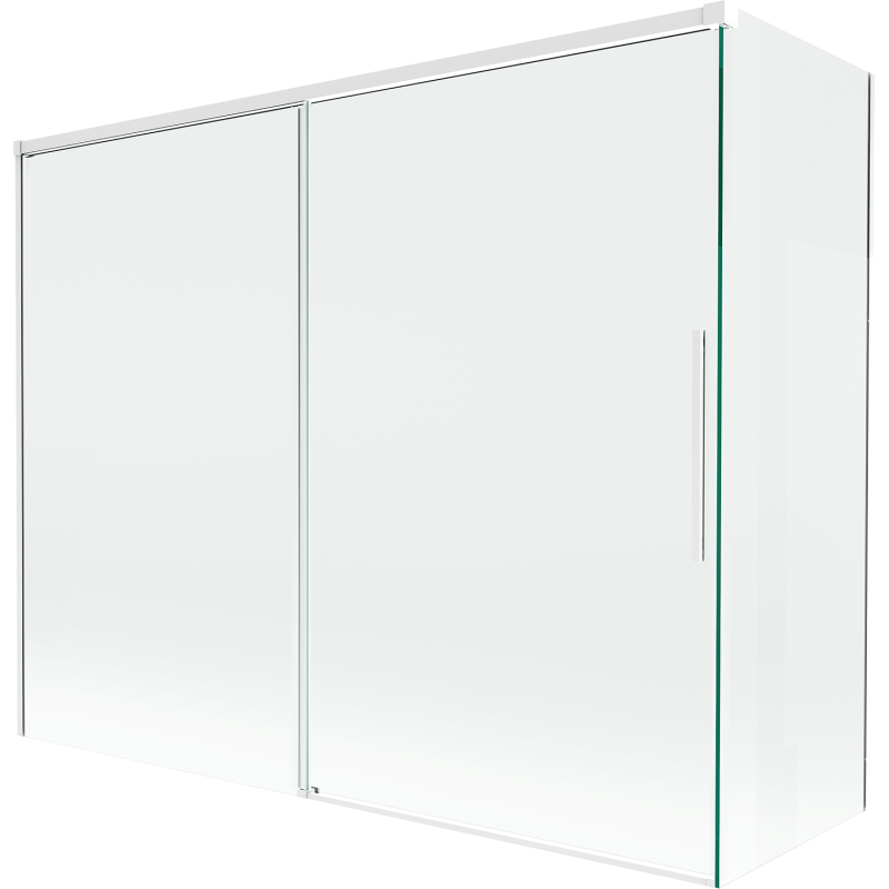 Mexen Rox Duschabtrennung 2-flügelig verschiebbar 190 + 90 x 150 cm, transparent, weiß - 8C9-190-090-20-00