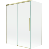 Mexen Rox Badewannen-Faltwand, 2-teilig, verschiebbar, 120 + 70 x 150 cm, transparent, gold - 8C9-120-070-50-00
