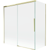 Mexen Rox Duschabtrennung, 2-flügelig, verschiebbar 150 + 70 x 150 cm, transparent, golden - 8C9-150-070-50-00
