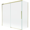Mexen Rox Duschabtrennung 2-flügelig verschiebbar 160 + 70 x 150 cm, transparent, gold - 8C9-160-070-50-00