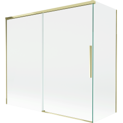 Mexen Rox Duschwand 2-flügelig, verschiebbar 170 + 70 x 150 cm, transparent, gold - 8C9-170-070-50-00