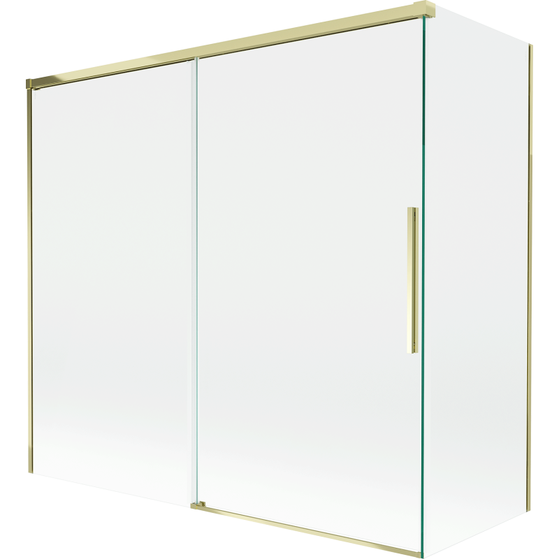 Mexen Rox Duschwand 2-flügelig, verschiebbar 170 + 70 x 150 cm, transparent, gold - 8C9-170-070-50-00