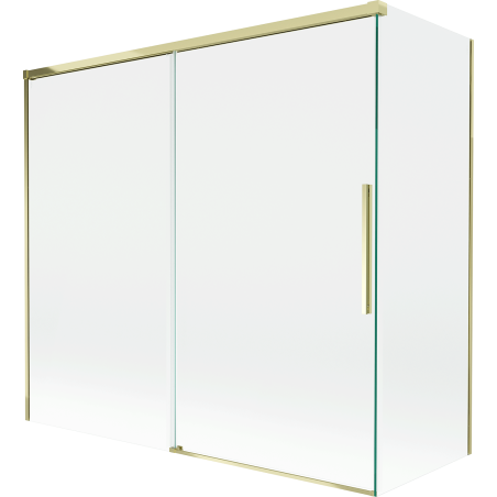 Mexen Rox Duschwand 2-flügelig, verschiebbar 170 + 70 x 150 cm, transparent, gold - 8C9-170-070-50-00