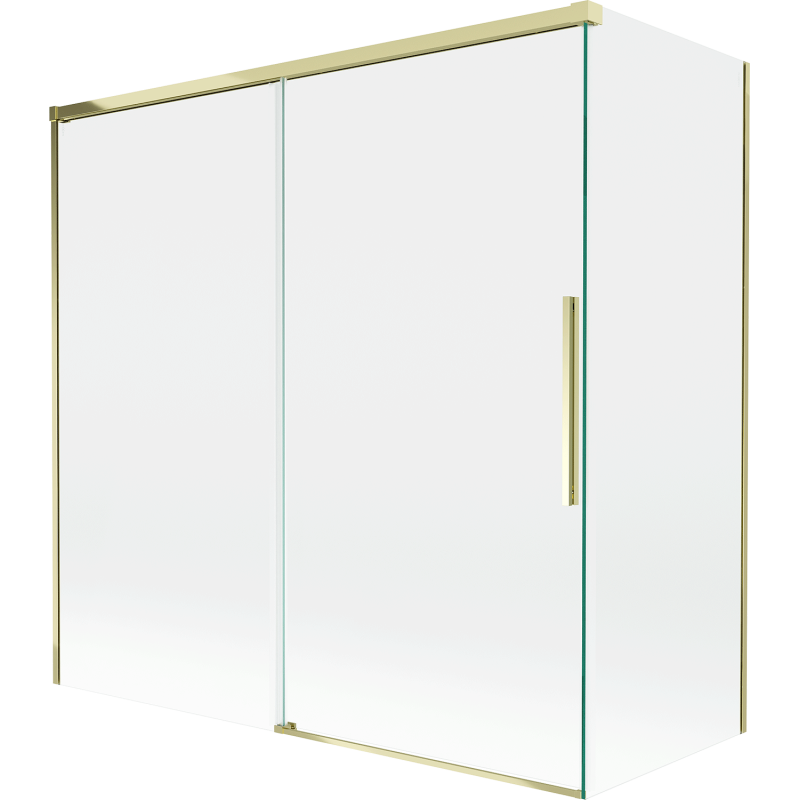 Mexen Rox Duschabtrennung 2-teilig verschiebbar 160 + 75 x 150 cm, transparent, gold - 8C9-160-075-50-00