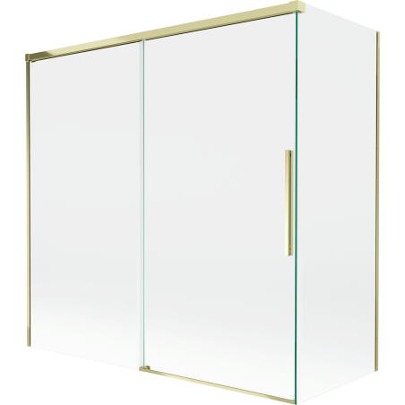 Mexen Rox Duschabtrennung 2-teilig verschiebbar 160 + 75 x 150 cm, transparent, gold - 8C9-160-075-50-00