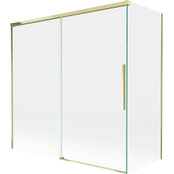 Mexen Rox 2-flügelige verschiebbare Duschabtrennung 160 + 80 x 150 cm, transparent, gold - 8C9-160-080-50-00