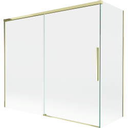 Mexen Rox Duschabtrennung 2-flügelig verschiebbar 180 + 80 x 150 cm, transparent, gold - 8C9-180-080-50-00