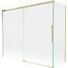 Mexen Rox Duschabtrennung 2-flügelig verschiebbar 180 + 80 x 150 cm, transparent, gold - 8C9-180-080-50-00