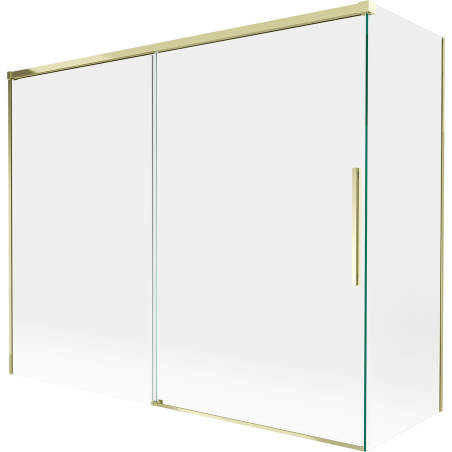 Mexen Rox Duschwand 2-flügelig verschiebbar 190 + 80 x 150 cm, transparent, gold - 8C9-190-080-50-00