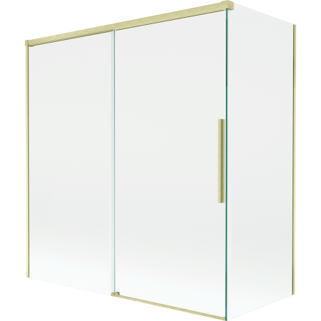 Mexen Rox 2-flügelige verschiebbare Duschwand 150 + 70 x 150 cm, transparent, gold gebürstet - 8C9-150-070-55-00
