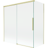 Mexen Rox 2-flügelige verschiebbare Duschwand 150 + 70 x 150 cm, transparent, gold gebürstet - 8C9-150-070-55-00