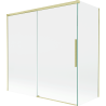 Mexen Rox Duschwand 2-flügelig verschiebbar 160 + 70 x 150 cm, transparent, gebürstet gold - 8C9-160-070-55-00