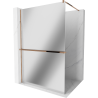 Mexen Kioto+ Duschwand mit Ablage Walk-in 90 x 200 cm, Spiegel, Roségold - 800-090-121-60-50