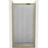 Mexen Apia 130 cm Schiebetür Duschwand, transparent, gold - 845-130-000-50-00