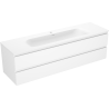 Mexen Orio Badezimmermöbel 160 cm mit Waschbecken Vela, 2 Schubladen, weiß matt - 91A10-16047-2-BFF01-W23M01