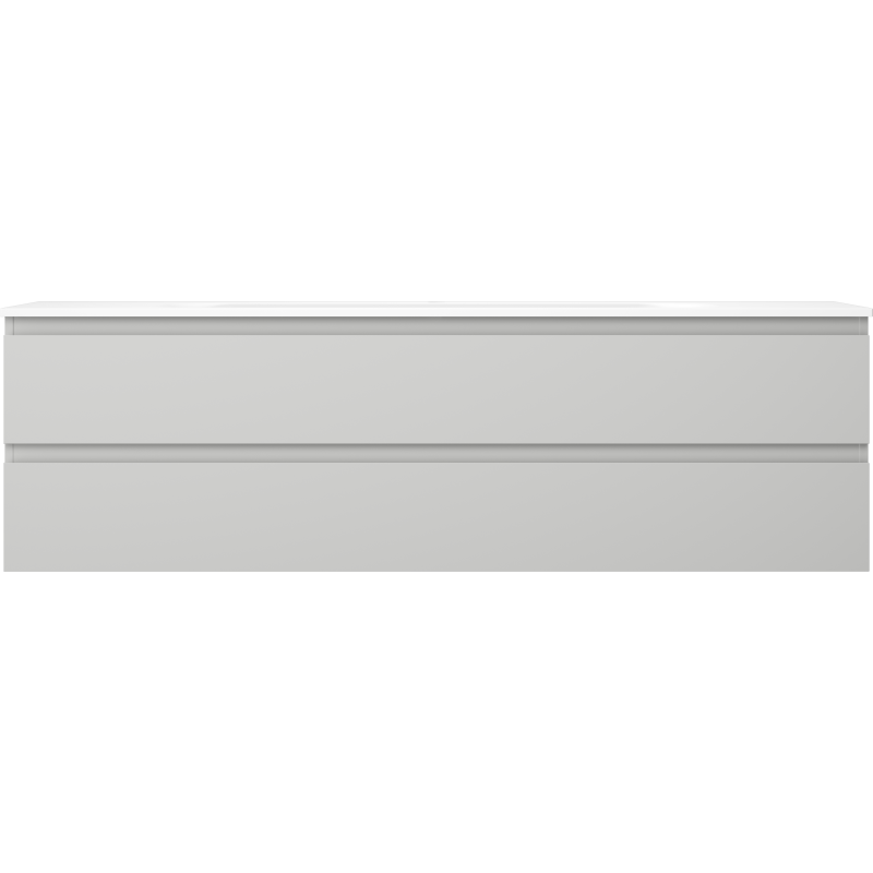 Mexen Orio Badezimmermöbel 160 cm mit Waschbecken Vela, 2 Schubladen, grau matt/weiß matt - 91A10-16047-2-BFF62-W23M01