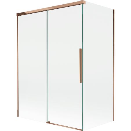 Mexen Rox Duschwand 2-flügelig Schiebbar 120 + 70 x 150 cm, transparent, Roségold - 8C9-120-070-60-00