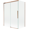 Mexen Rox Duschwand 2-flügelig Schiebbar 120 + 70 x 150 cm, transparent, Roségold - 8C9-120-070-60-00