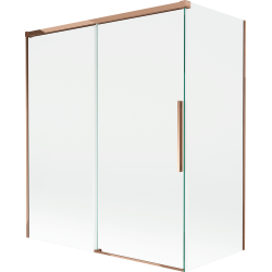 Mexen Rox Duschtrennwand 2-flügelig verschiebbar 140 + 70 x 150 cm, transparent, Roségold - 8C9-140-070-60-00