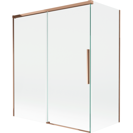 Mexen Rox Duschtrennwand 2-flügelig verschiebbar 140 + 70 x 150 cm, transparent, Roségold - 8C9-140-070-60-00