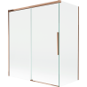 Mexen Rox Duschtrennwand 2-flügelig verschiebbar 140 + 70 x 150 cm, transparent, Roségold - 8C9-140-070-60-00