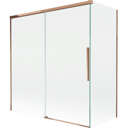 Mexen Rox Duschtür 2-flügelig verschiebbar 150 + 70 x 150 cm, transparent, Roségold - 8C9-150-070-60-00