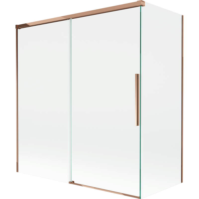 Mexen Rox Duschtür 2-flügelig verschiebbar 150 + 70 x 150 cm, transparent, Roségold - 8C9-150-070-60-00