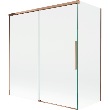 Mexen Rox Duschtür 2-flügelig verschiebbar 150 + 70 x 150 cm, transparent, Roségold - 8C9-150-070-60-00