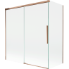 Mexen Rox Duschtür 2-flügelig verschiebbar 150 + 70 x 150 cm, transparent, Roségold - 8C9-150-070-60-00