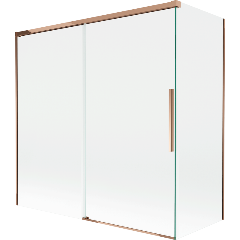 Mexen Rox Duschwand 2-flügelig verschiebbar 160 + 80 x 150 cm, transparent, Roségold - 8C9-160-080-60-00