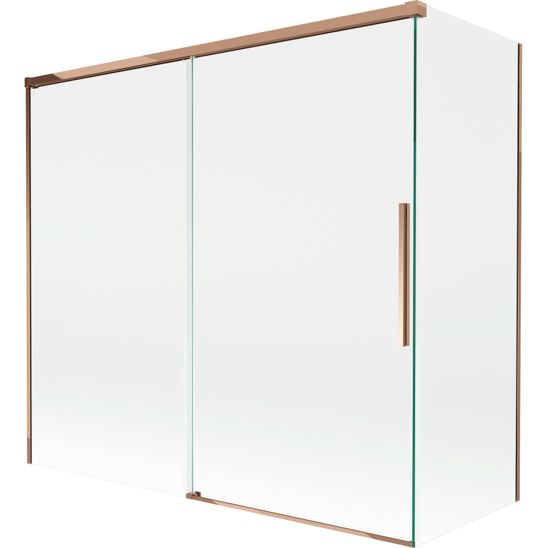 Mexen Rox Duschwand 2-flügelige Schiebetür 170 + 80 x 150 cm, transparent, Roségold - 8C9-170-080-60-00