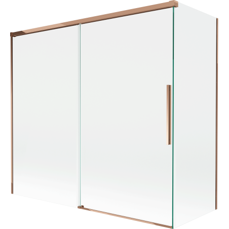 Mexen Rox Duschwand 2-flügelige Schiebetür 170 + 80 x 150 cm, transparent, Roségold - 8C9-170-080-60-00