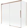 Mexen Rox Duschwand 2-flügelige Schiebetür 170 + 80 x 150 cm, transparent, Roségold - 8C9-170-080-60-00