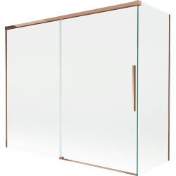 Mexen Rox 2-flügelige verschiebbare Duschabtrennung 180 + 80 x 150 cm, transparent, Roségold - 8C9-180-080-60-00